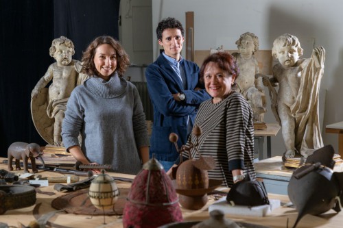 Funzionari restauratori Giulia Comello, Giuseppe Milazzo, Roberta Bianchi